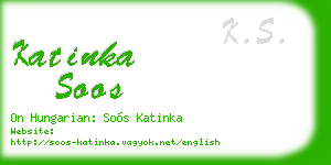 katinka soos business card