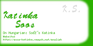 katinka soos business card